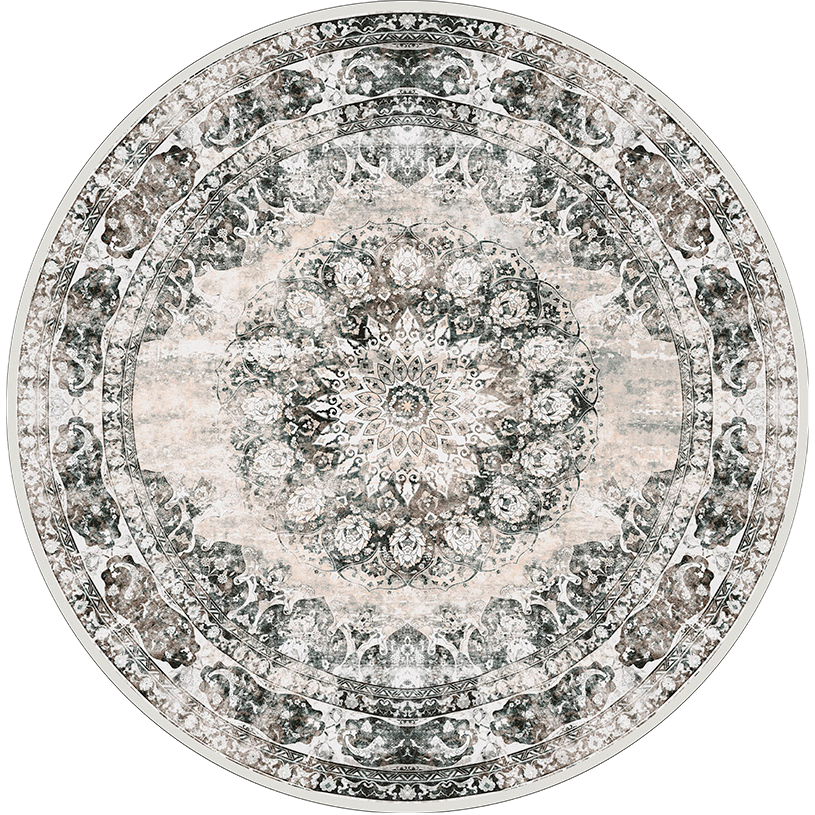Op de een of andere manier Lima logboek Vloerkleed Viola Antraciet - Rond ø160 cm - Veer Carpets