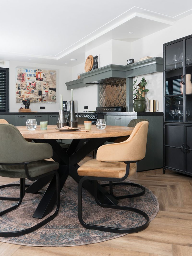 Vloerkleed Juud Rond Groen ø120 cm