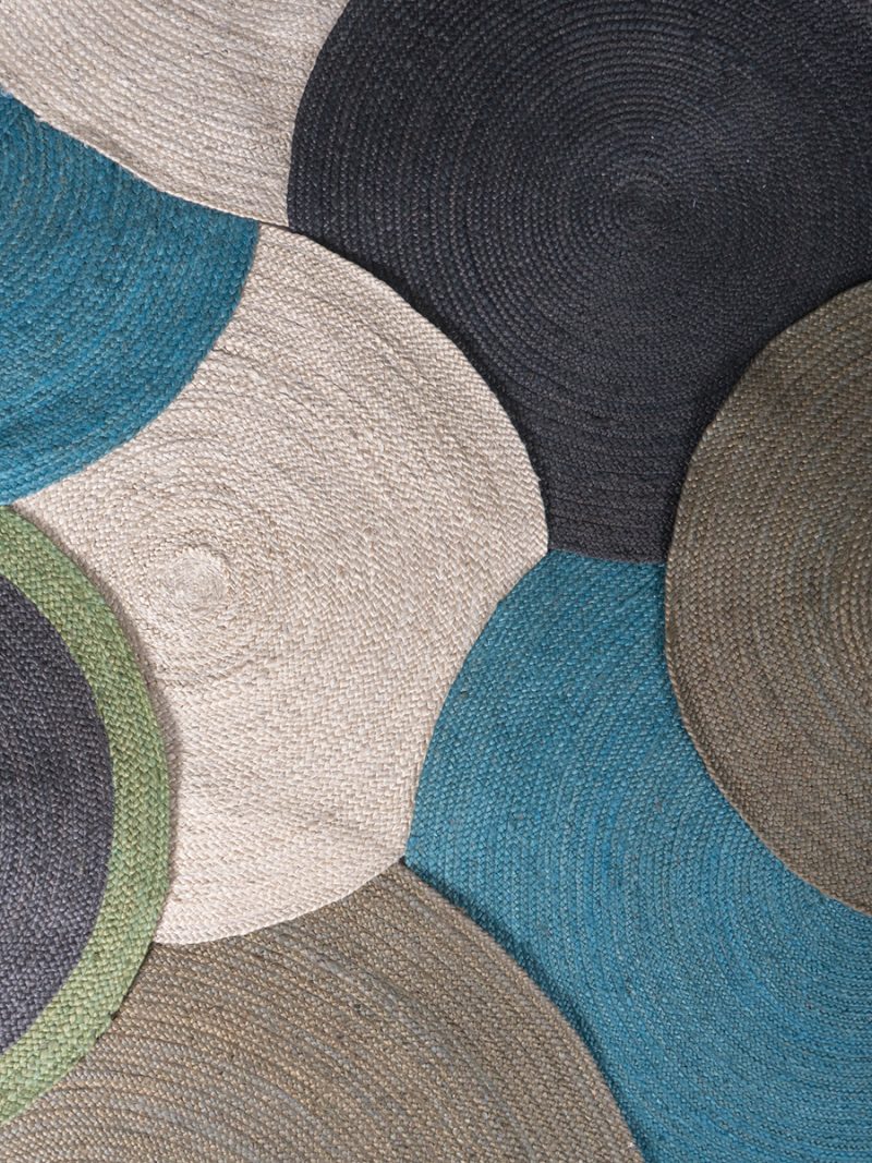 Vloerkleed Jute Rond Army Green ø120 cm