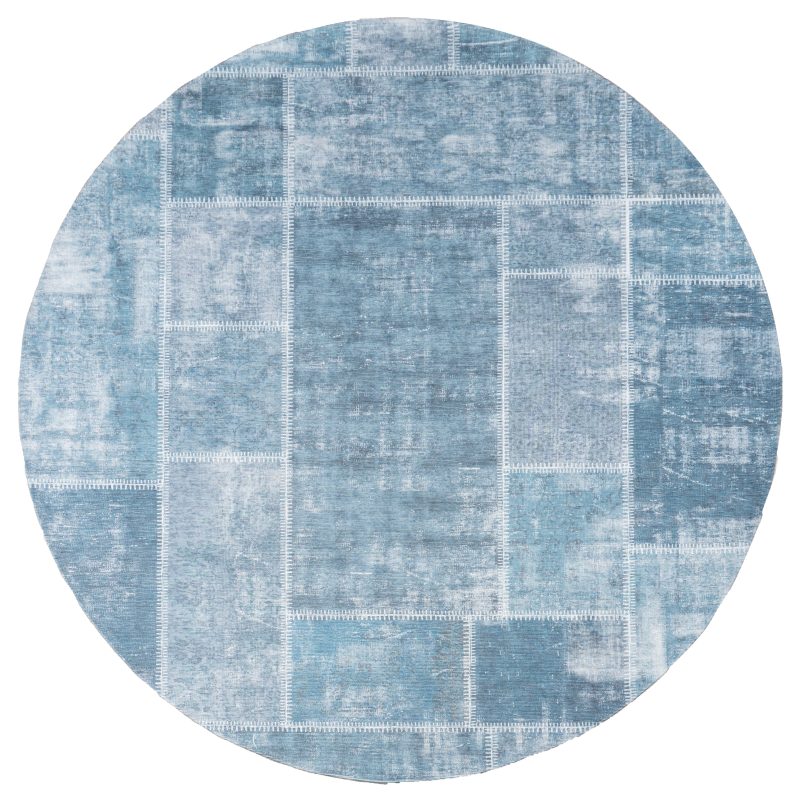 Karpet Mijnen Rond Grijs/Blauw ø120 cm